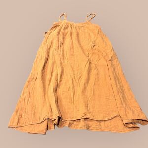 Xirena Maxi Dress Womens Medium Orange Cotton Gauze Trapeze Boho Summer Beach